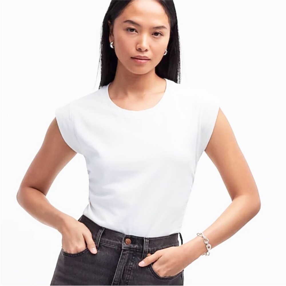 Madewell side cinch muscle tank top size XS new white